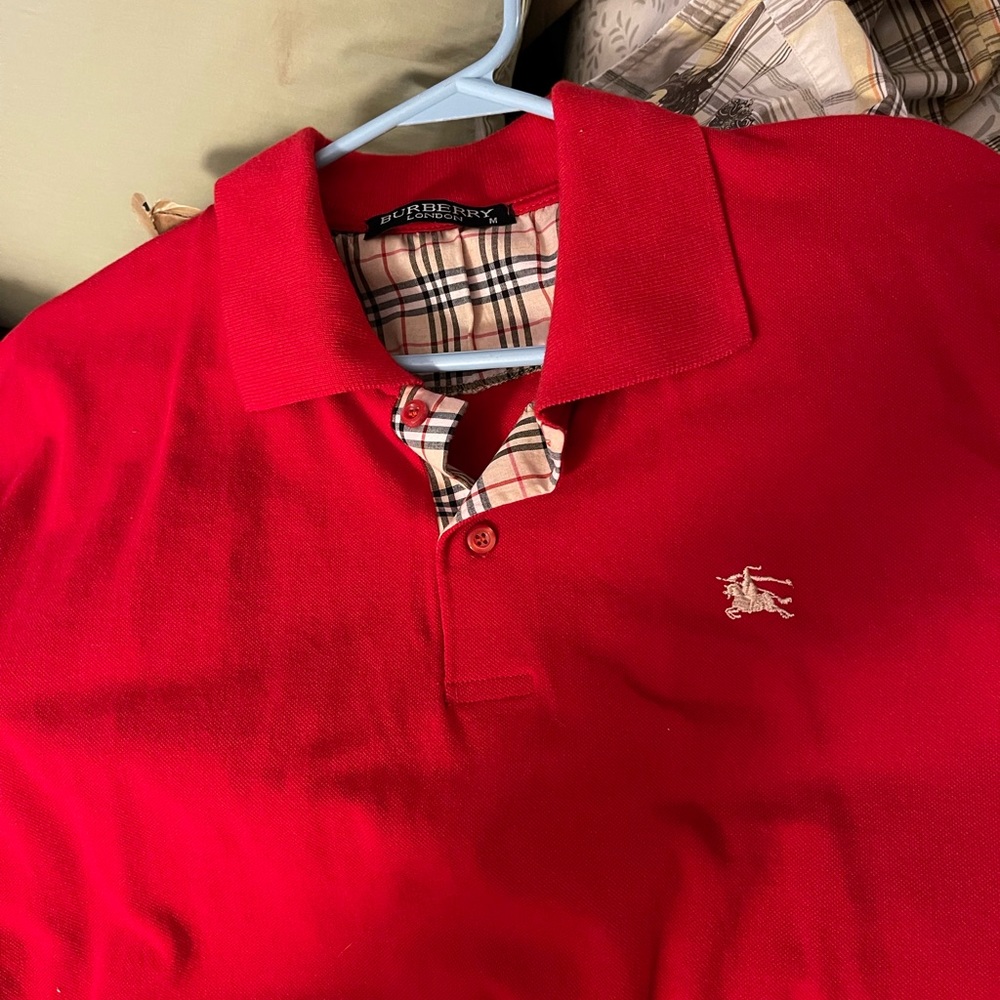 Mens Burberry London short sleeve polo